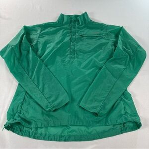 Patagonia Houdini Stash Women's Large 1/4 Snap Pullover Jacket Green Wind